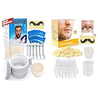 Nose Wax Kit, 200g Beads Wax,60 Applicators, Nose Hair Removal Kits for Men and Women, Safe Easy Quick and Painless, Eyebrows Lips Facial Hair Waxing (30-40 usage count)30pcs Paper Cup
