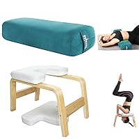 Yes4All Yoga Headstand Bench and Yoga Bolster for Restorative Yoga/Meditation Cushion with Triple-Layer Sponge