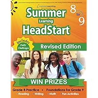 Lumos Summer Learning HeadStart, Grade 8 to 9: Includes Engaging Activities, Math, Reading, Vocabulary, Writing and Language Practice: ... (Summer Learning HeadStart by Lumos Learning)