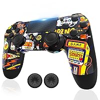 TEBALO Wireless Controller Compatible with P4/Pro/Slim Game Console with Dual Vibration, Analog Sticks, 6-Axis Motion Sensor, Touchpad, Wireless Controller Rechargeable, Black