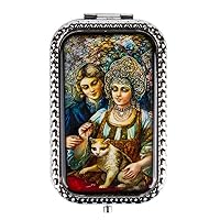 Books.And.More Womens Mirror Couple Compact Mirror 1.2x3.3-inch Travel Mirror