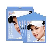 SHIONLE 4 Pack Sun Protection Under Face Mask Area Cooling Patch with Earloops for Golf & Outdoor Sports Activities Sunblock Shield Suncreen Tape UV Block Sheet with Hydrogel All Skin Type (Type-C)