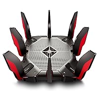 WiFi 6 Internet Gaming Router - Tri Band High-Speed ax Router, Wireless Smart VPN Router for a Large Home, 2.5G WAN, 8 Gigabit LAN Ports (Archer AX10000)