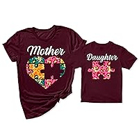 Mother's Day Mom and Me Mother Daughter Puzzle Pieces T-Shirt
