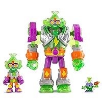 SUPERTHINGS - Mega-K Superbot, Articulated Villain Robot with Combat Accessories, 1 Exclusive Kazoom Kid, Multicoloured, One Size