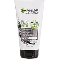 Garnier SkinActive Charcoal 3 in 1 Face Wash, Scrub and Mask, 4.4 fl. oz.