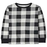 The Children's Place Boys' Long Sleeve Buffalo Plaid Thermal Top
