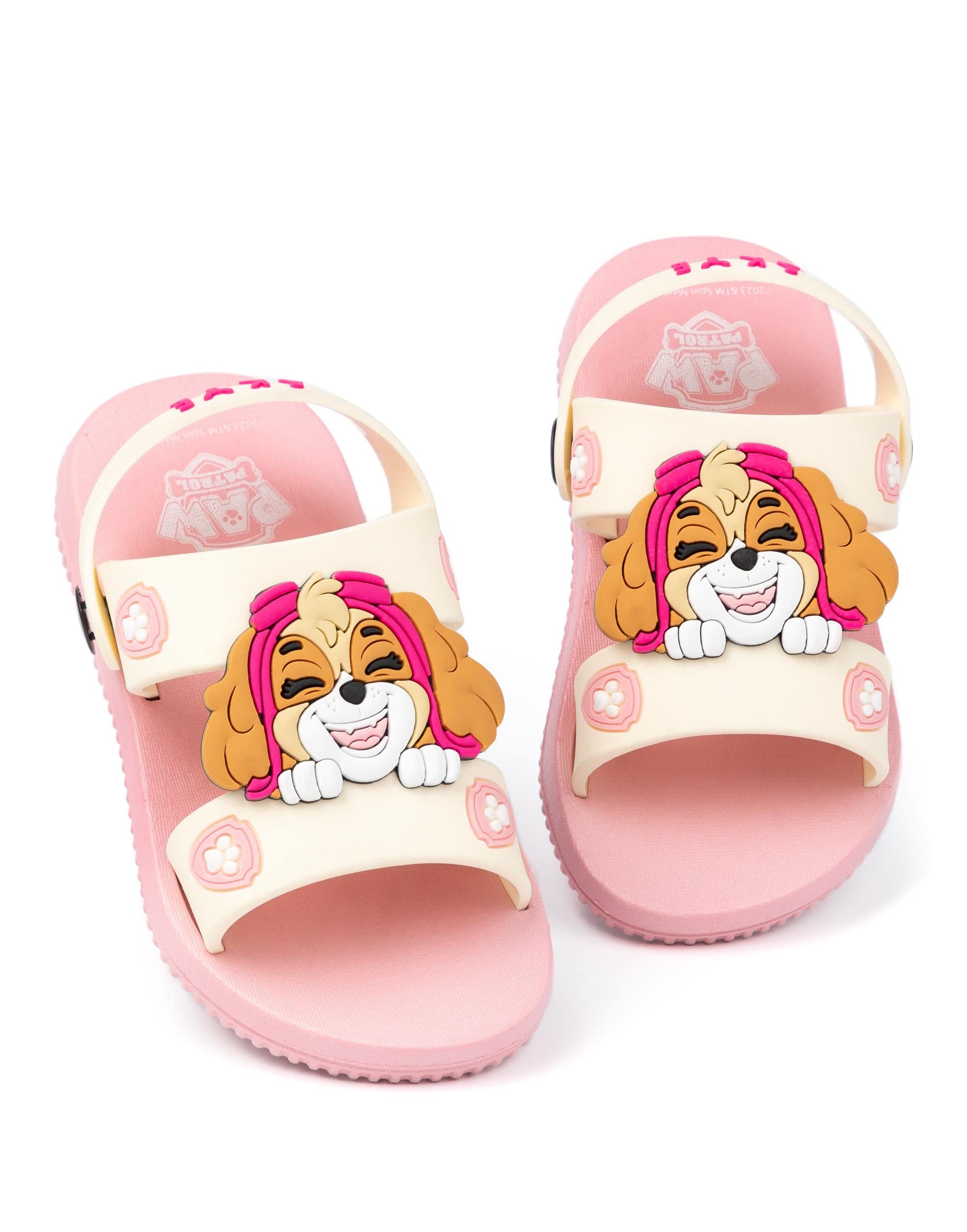 Paw Patrol Sandals Girls Kids Toddlers Pink Skye Helicopter Summer Sliders