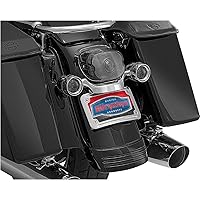 Kuryakyn 3163 Motorcycle Accessory: Curved License Plate Mount for 2006-16 Harley-Davidson Motorcycles, Chrome