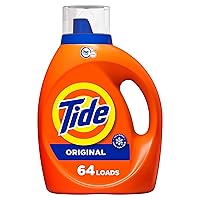 Tide Laundry Detergent Liquid Soap, High Efficiency (HE), Original Scent, 64 Loads, 92 fl oz