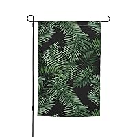 (Banana Leaf Green) Spring Summer Garden Flag 12x18 Inch Double Sided, Welcome Garden Flags For Lawn Outdoor Decor(Only Flag)