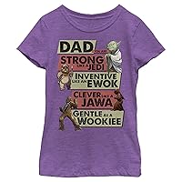 STAR WARS Girl's Dad You are Strong Inventive Clever Gentle T-Shirt