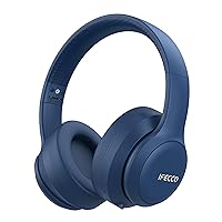 IFECCO Headphones Wireless Bluetooth Over Ear,Wireless Noise Canceling Headphones with Microphone,Foldable HiFi Stereo Bluetooth Headset with Soft Protein Earpads for Travel,Home,Office (Blue)
