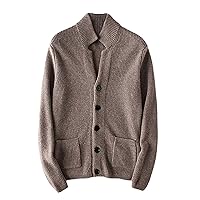 Men's Turtleneck Cashmere Sweater Cardigan Knitted Casual Single Breasted Large Size Knitted Sweater Clothes