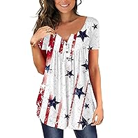 Ulovmi Plus Size Womens Tunic Tops To Wear With Leggings Summer Short Sleeve