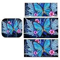 Blue Butterfly Flora Decal Stickers Cover Skin Protective FacePlate for Nintendo Switch