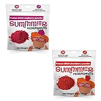 SUMMMER Bundle of 2 - Freeze-Dried Raspberry and Strawberry Powder