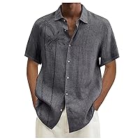 Hawaiian Shirt for Men Vacation Novelty Streetwear Party Designer Summer Casual Linen Short Sleeve Loose Shirts