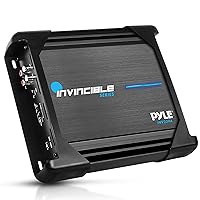 9” Class AB Mosfet Amplifier - Invincible Series Bridgeable Amp, 2 Channel 1000 Watts Max, Mosfet PWM Power Supply, High-Current Dual Discrete Drive Stages, Advanced Protection Circuitry