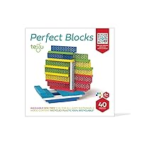 Tegu 40 Piece Perfect Blocks Building Set Rainbow (Amazon Exclusive)