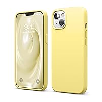 elago Compatible with iPhone 13 Case, Liquid Silicone Case, Full Body Screen Camera Protective Cover, Shockproof, Slim Phone Case, Anti-Scratch Soft Microfiber Lining, 6.1 inch (Yellow)