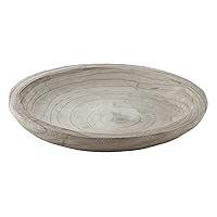 Santa Barbara Design Studio Wood Bowls TableSugar Hand Carved Paulownia Wood Serving Bowl, Large, Grey