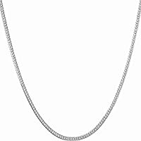 LIFETIME JEWELRY Crushed Herringbone Chain Necklaces for Women and Men 24k Gold Plated