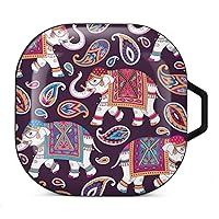 Indian Style Elephants and Paisleys Pattern Printed Bluetooth Case Cover Hard PC Headset Protective Shell for Samsung Headset