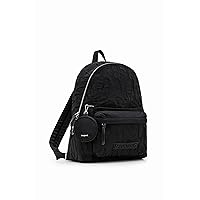 Desigual Women's Accessories Nylon Backpack Medium, Black, One Size