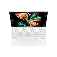 Apple Magic Keyboard: iPad Keyboard and case for iPad Pro 12.9 inch (3rd, 4th, 5th and 6th gen) and iPad Air (M2), Great Typing Experience, Built-in trackpad, US English - White