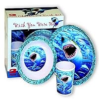 Motorhead Products Wish You Were Here' Sharks 3-Piece Children's Dish Set