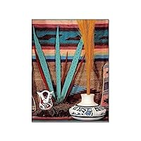 ESyem Posters Southwestern Native American Indian Pottery Canvas Painting Posters And Prints Wall Art Pictures for Living Room Bedroom Decor 8x10inch(20x26cm) Frame-style