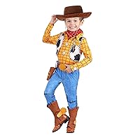 Disney Pixar Woody Toy Story Costume for Toddlers, Deluxe Toy Story Woody Halloween Outfit