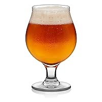 Libbey Craft Brews Classic Belgian Beer Glasses, 16-ounce, Set of 4