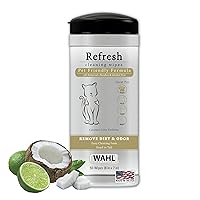 Wahl USA Cat Refresh Cleaning Wipes with Oatmeal Formula for Refreshing and Cleaning Dirty Cats - 50 Count - 820017-500