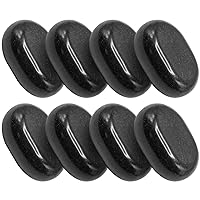 Sivan Health and Fitness 8-Piece Large Black Basalt Hot Stone Set — Great for Spas, Massage Therapy, Relaxation, and More