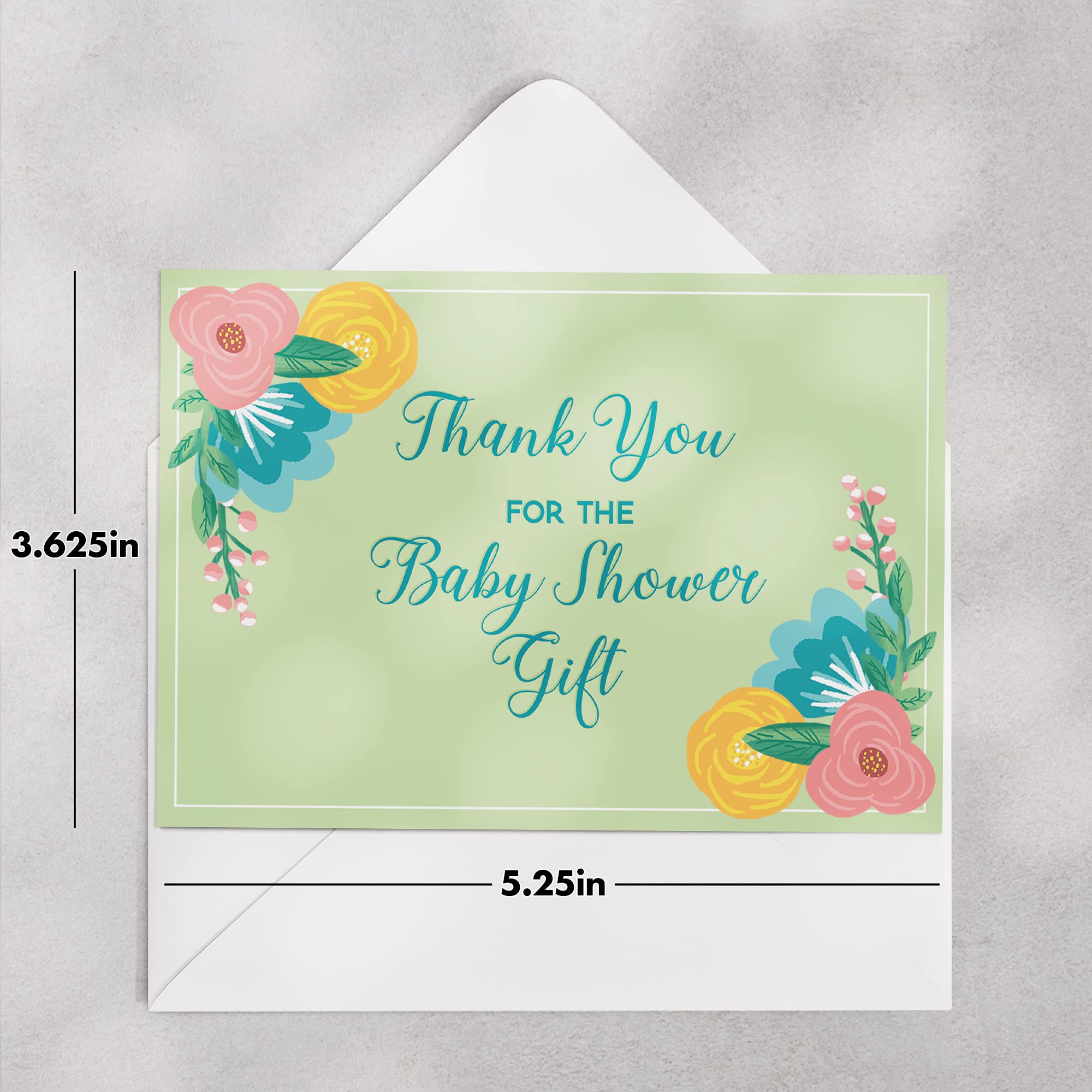 Designer Greetings Thank You Cards, Gender Neutral (8 Thank-You Notes and Envelopes for Baby Shower - Baby Boy or Baby Girl)