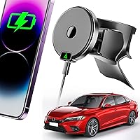 Magnetic Wireless Car Charger,Specific Magnetic Phone Mount for Honda Civic 2023 2022, 15W max Wireless Fast Charging for iPhone 15 14 13 12 Series