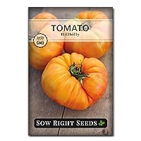 Sow Right Seeds - Hillbilly Tomato Seeds for Planting - Yellow Orange Red Marbled Beefsteak Variety - Non-GMO Heirloom - Instructions to Plant a Home Vegetable Garden - Wonderful Gardening Gift (1)