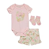 Baby Girls' 3-Piece Jungle Shorts Set Outfit