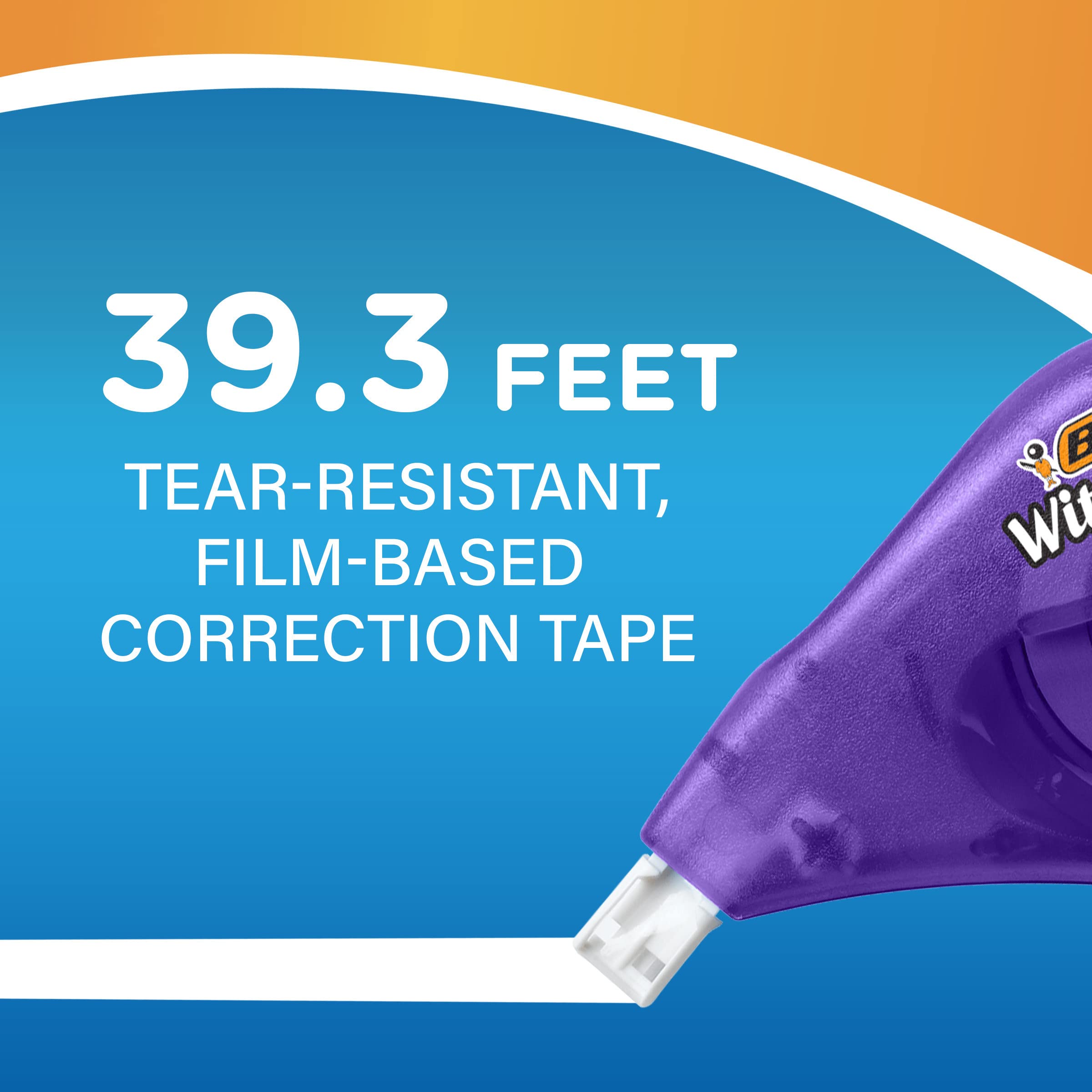 BIC Wite-Out Brand EZ Correct Correction Tape, 19.8 Feet, 18-Count Pack of white Correction Tape, Fast, Clean and Easy to Use Tear-Resistant Tape Office or School Supplies