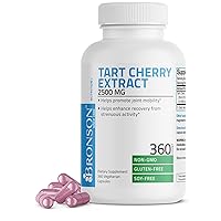 Bronson Tart Cherry Extract 2500 mg Vegetarian Capsules with Antioxidants and Flavonoids Non-GMO, 360 Count