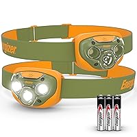 Energizer LED Headlamp PRO (2-Pack), IPX4 Water Resistant Headlamps, High-Performance Head Light for Outdoors, Camping, Running, Storm, Survival LED Light for Emergencies (Batteries Included)