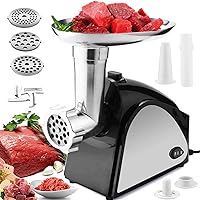 Homdox Electric Meat Grinder Heavy Duty, 2000W Meat Mincer with 3 Grinding Plates and Sausage Stuffer Tubes for Home Use &Commercial, ETL Approved, Upgrade Model