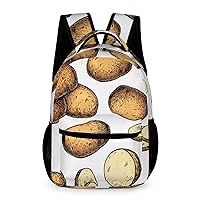 Potato Hand Drawn Food Unisex Small Backpack Lightweight Shoulder Bag Travel Daypack