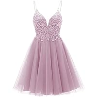 Tulle Homecoming Dresses 2023 Prom Dresses Teens Party Mini Cocktail Dress with Pockets R034