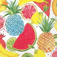 Boston International IHR 3-Ply Paper Napkins, 20-Count Lunch Size, Fruity Fruits