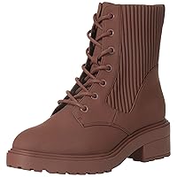 Amazon Essentials Women's Rubberized Combat Boot with Chunky Outsole