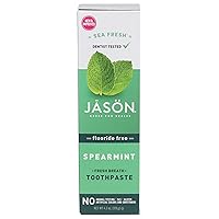 JASON NATURAL COSMETICS Fluoride Free Sea Fresh Toothpaste, 4.2 OZ