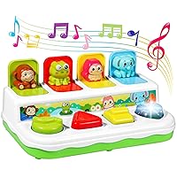 AINOI Baby Toys 6 to 18 Months, Preschool Early Learning Cause and Effect Interactive Infant Toys, Light Musical Pop Up Toys for Kids Toddlers 1-3 Years Old Boys Girls Gifts